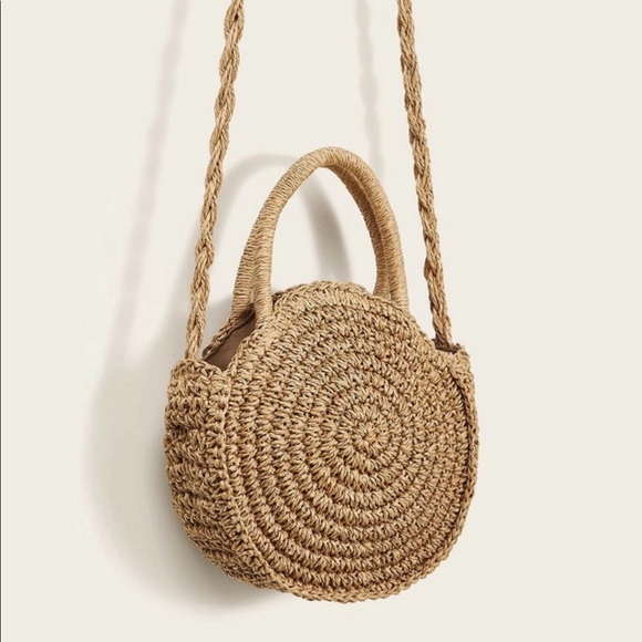 New straw bag round shoulder bag - Picture 2 of 3